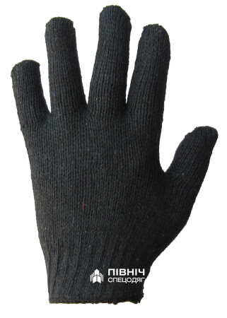 Work gloves with PVC black point (61) фото 2