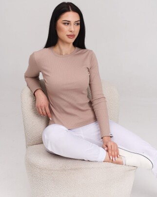 Medical longsleeve in women's mocha welt 392-421-901 (6613459) фото 6