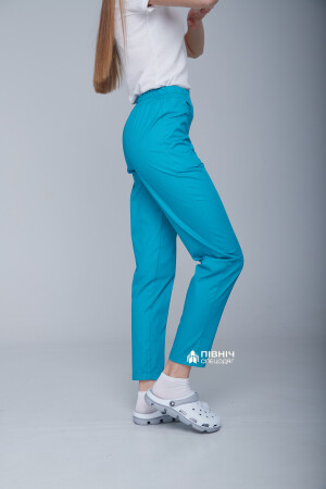 Women's medical trousers "Francesca" turquoise (3399108) фото 6