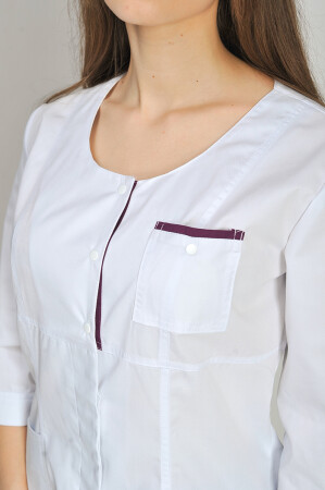 Flamingo+ Br. skinny suit. COTTON. White / aubergine (544648) фото 5