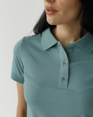 Medical polo for women blue-grey 147-428-677 (6613398) фото 3
