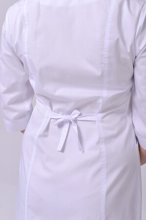 Isabella dressing gown. COTTON. White + red (trim) (544772) фото 4