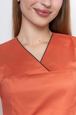 Medical suit Emily-stretch, female. Terracotta (5436925) фото 7