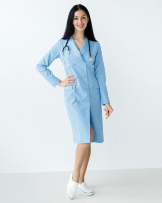 Medical gown women's Monica blue 356-333-677 (6613591) фото 1