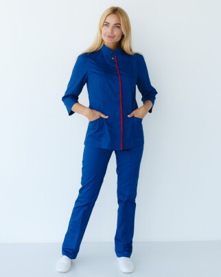 Medical suit for women Sakura sapphire-red 124-360-678 / 317-360-679 (6613231) фото 1