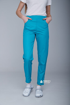 Women's medical trousers "Francesca" turquoise (3399108) фото 11