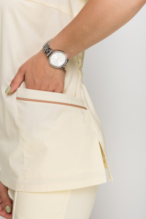 Костюм медичний Монік - стрейч. / Бр. завужені. Стрейчевий COTTON. Шампань (5410164) фото 7