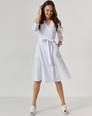 Medical gown for women Provence white 178-324-677 (6613945) фото 1