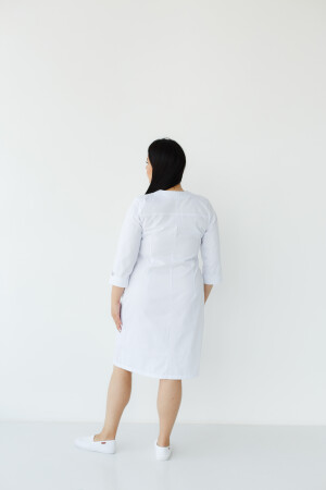 Women's medical gown Valerie white +SIZE 156-324-677 (6625323) фото 3