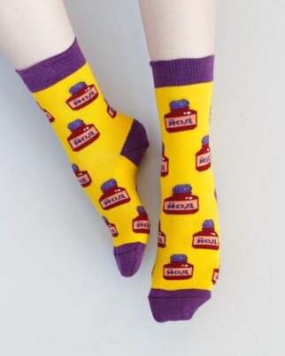 Medical socks with Iodine print 143-335-835 (6613879) фото 1