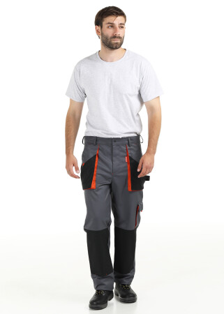 Work suit "TRITON" dark gray - pants and jacket (1276) фото 5