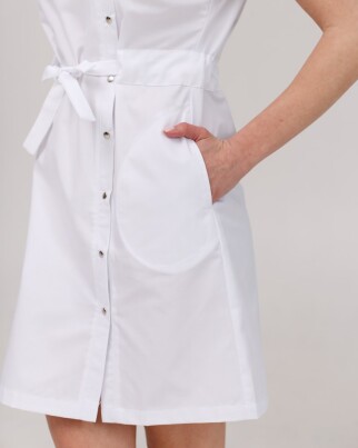 Medical tunic for women Naomi white 151-324-679 (6613947) фото 6