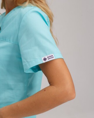 Medical shirt women's Topaz mint 164-332-705 / 386-332-705 (6613490) фото 4