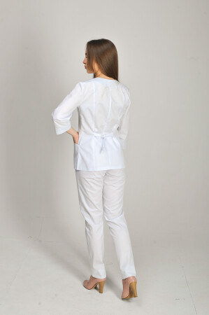 Костюм медицинский Стрелка+ Бр. зауженные. COTTON. Белый (544675) фото 4