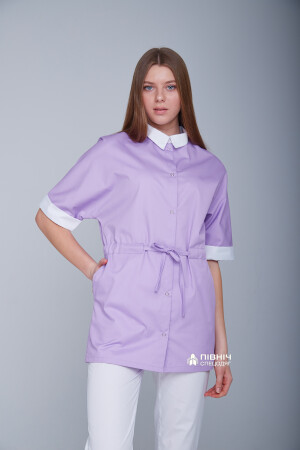 Women's medical blouse "Daria" lilac (3399105) фото 7