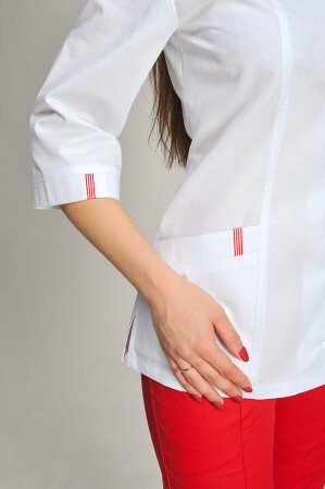 Isabella Jacket. White with red (trim) (544990) фото 4