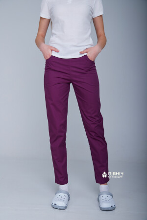 Women's medical trousers "Francesca" purple (3399102) фото 3