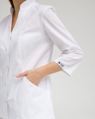 Медицинский костюм женский Элизабет белый  441-324-679 (6613362) фото 4