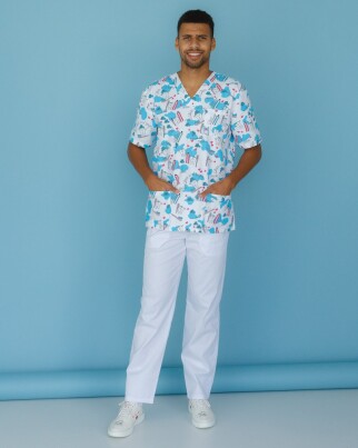 Medical suit with print men's Granite Teeth smile 131-324-626 (6613677) фото 1