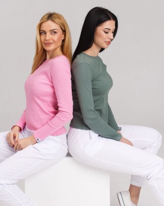 Women's Medical Longsleeve in welted dark olive 392-483-901 (6613458) фото 6