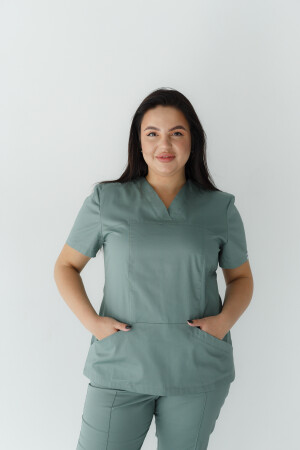 Medical shirt women's Topaz olive 164-327-705 / 386-327-705 (6613482) фото 5