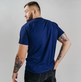 Футболка хлопковая рабочая "Fruit of the loom" синяя №32 (220442) фото 4