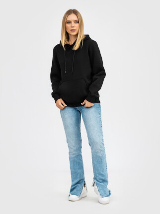 Худи UNISEX с начесом U-0401 черный (5110286) фото 10