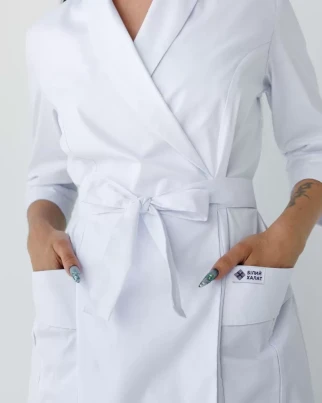 Medical gown for women Osaka white 506-324-945 (6637722) фото 4