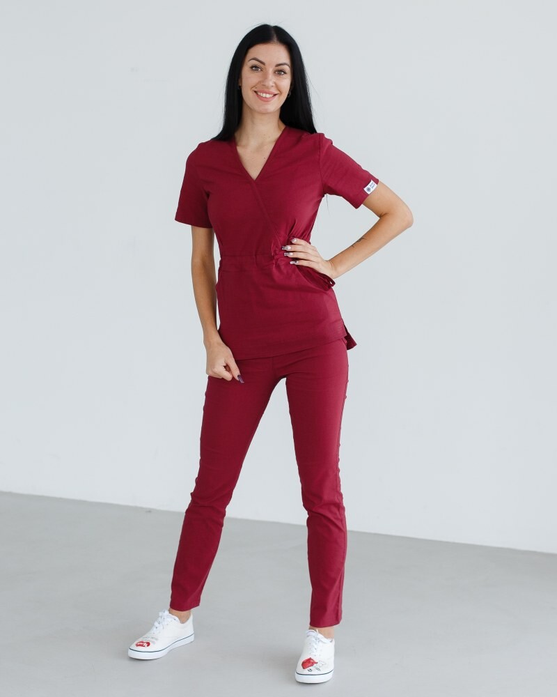Medical suit women's Rio marsala 135-326-707 / 346-326-704 (6613236) фото 1