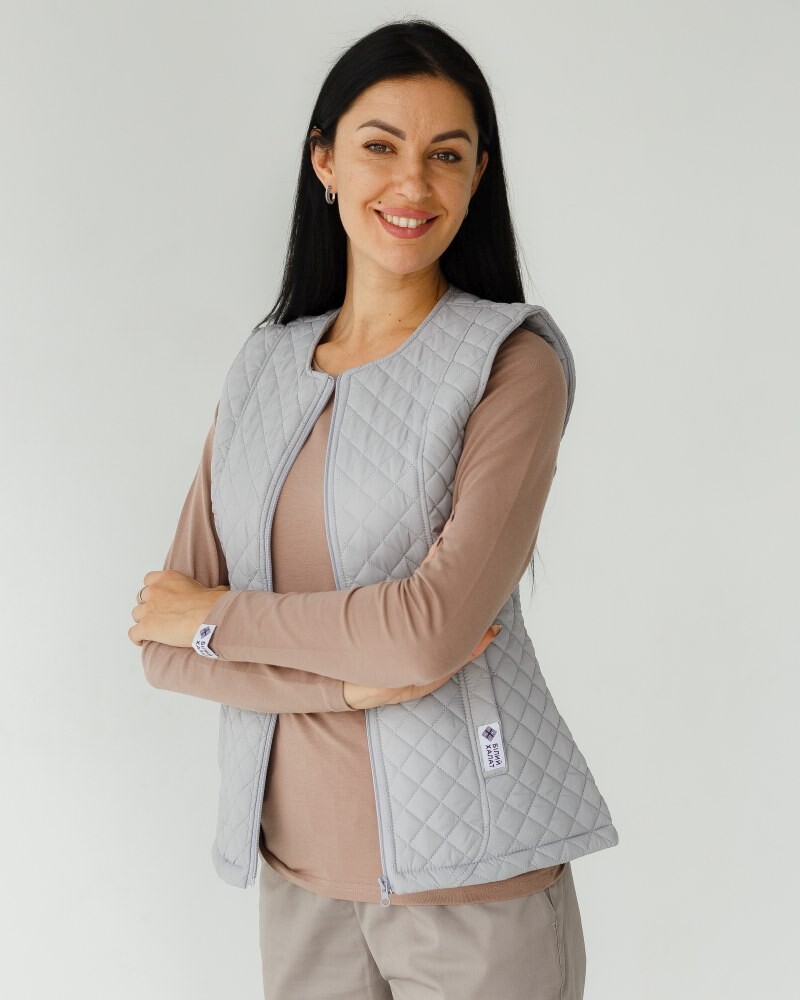 Medical insulated vest women's Geneva gray 366-328-844 (6613199) фото 2