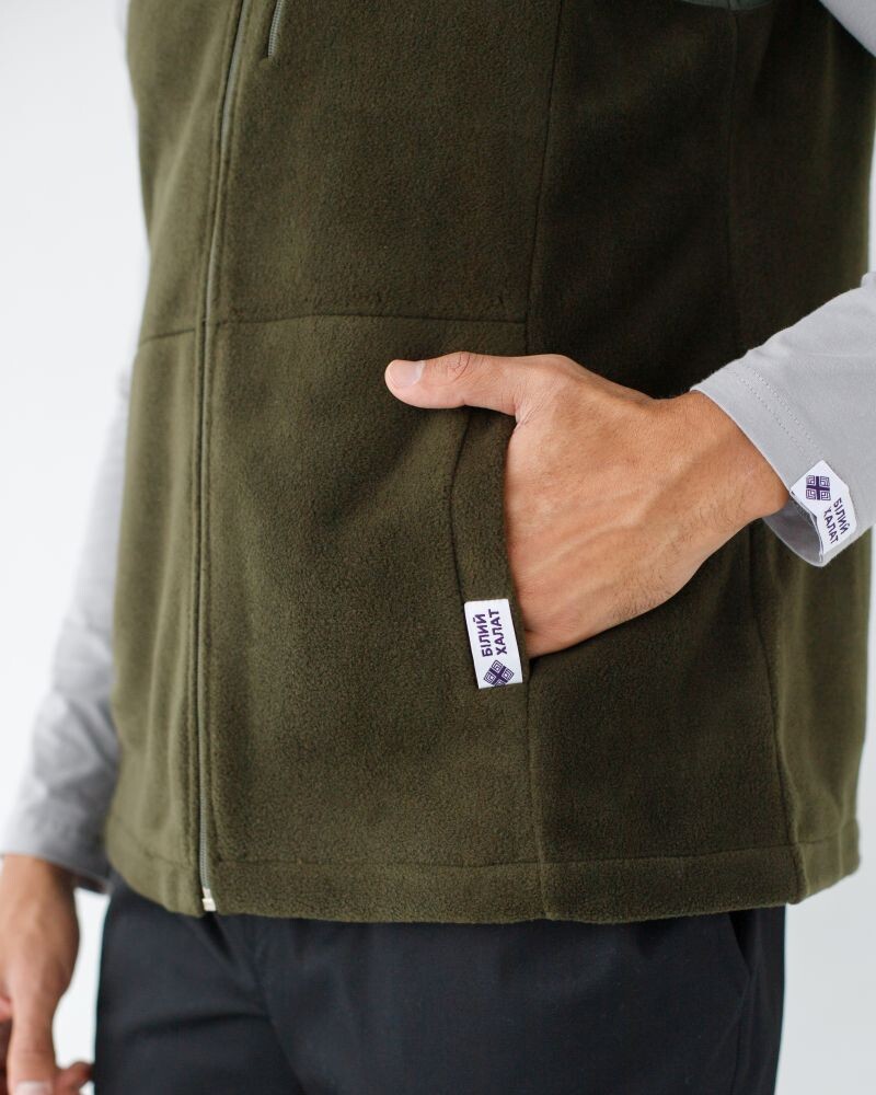 Medical fleece vest Canada khaki (unisex) 368-368-842 (6613934) фото 5