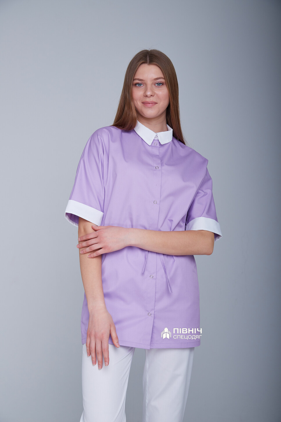 Women's medical blouse "Daria" lilac (3399105) фото 4