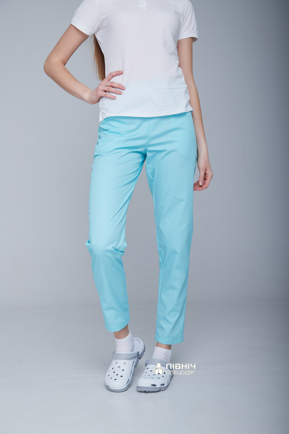 Women's medical trousers "Francesca" cornflower blue (3399113) фото 6