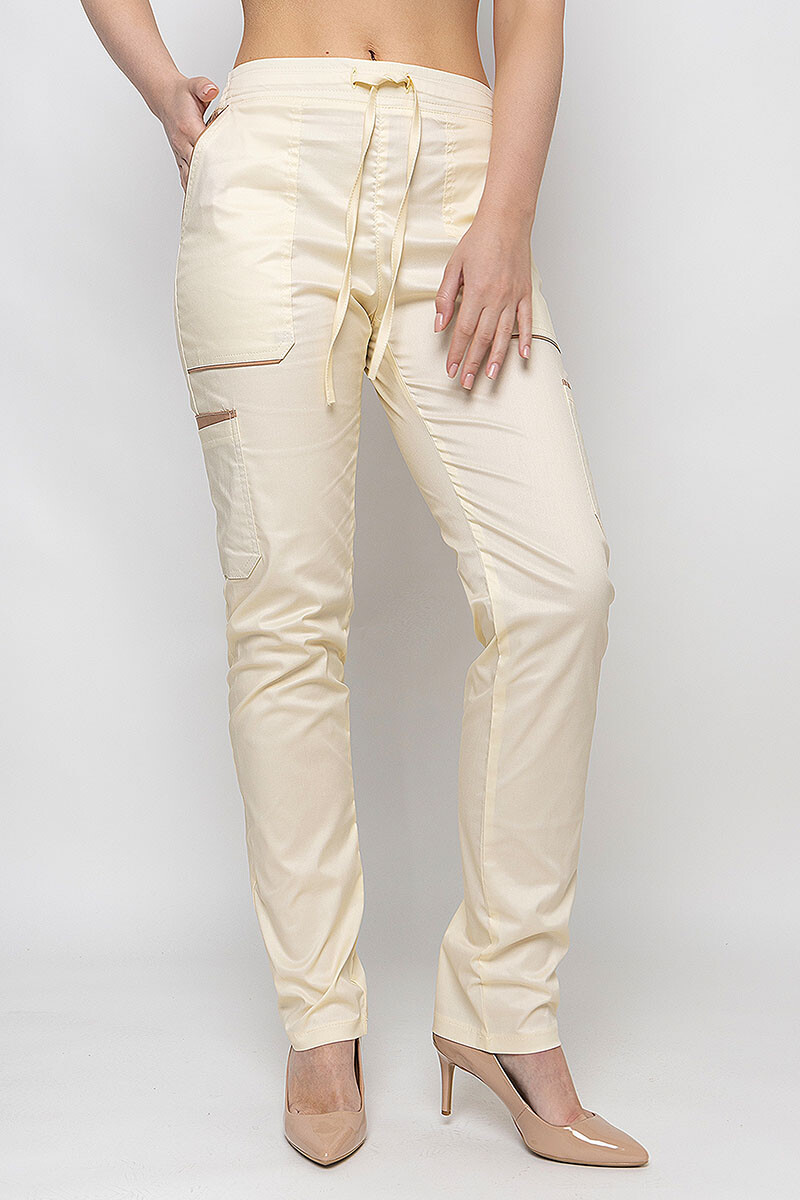 Emelie-stretch medical trousers, women's. Champagne (5436968) фото 1
