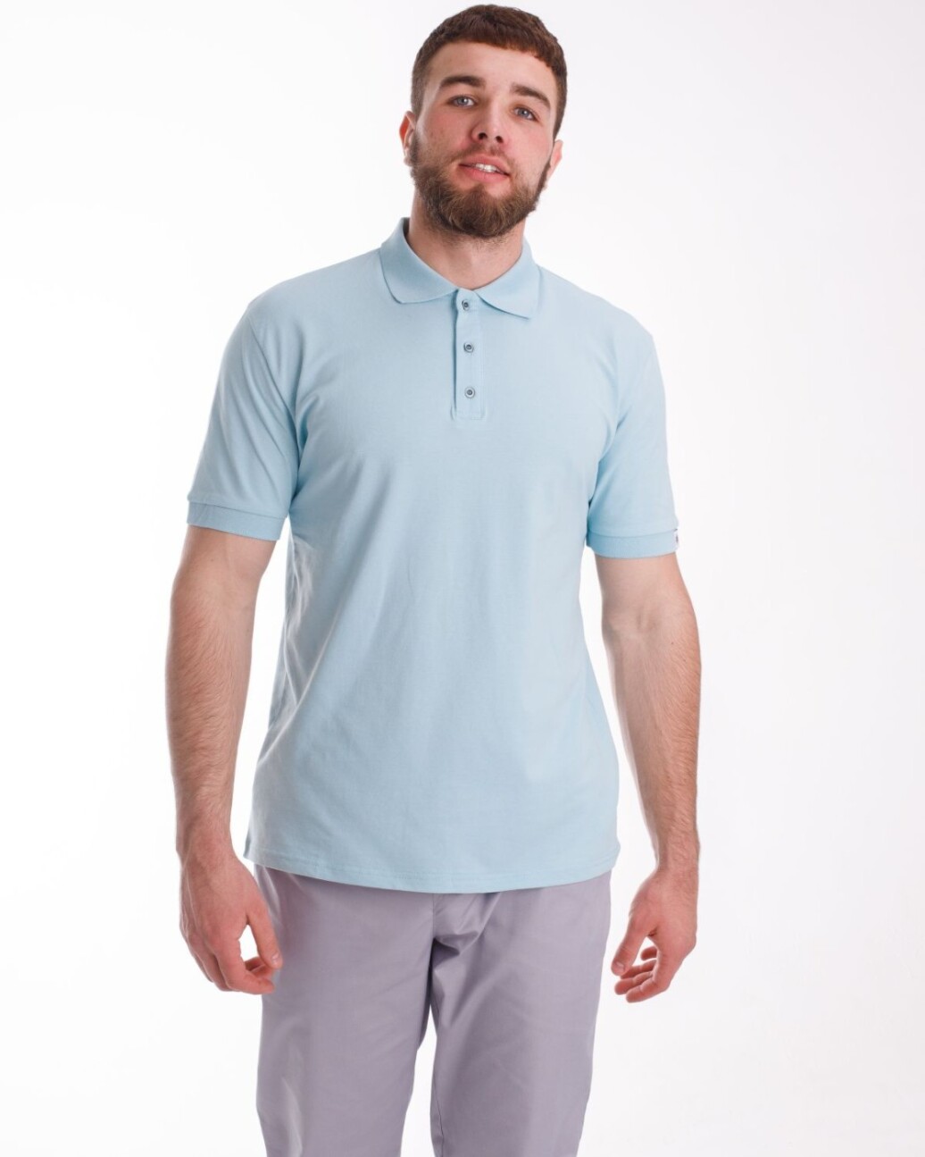 Medical polo for men sky blue 148-438-677 (6613765) фото 6