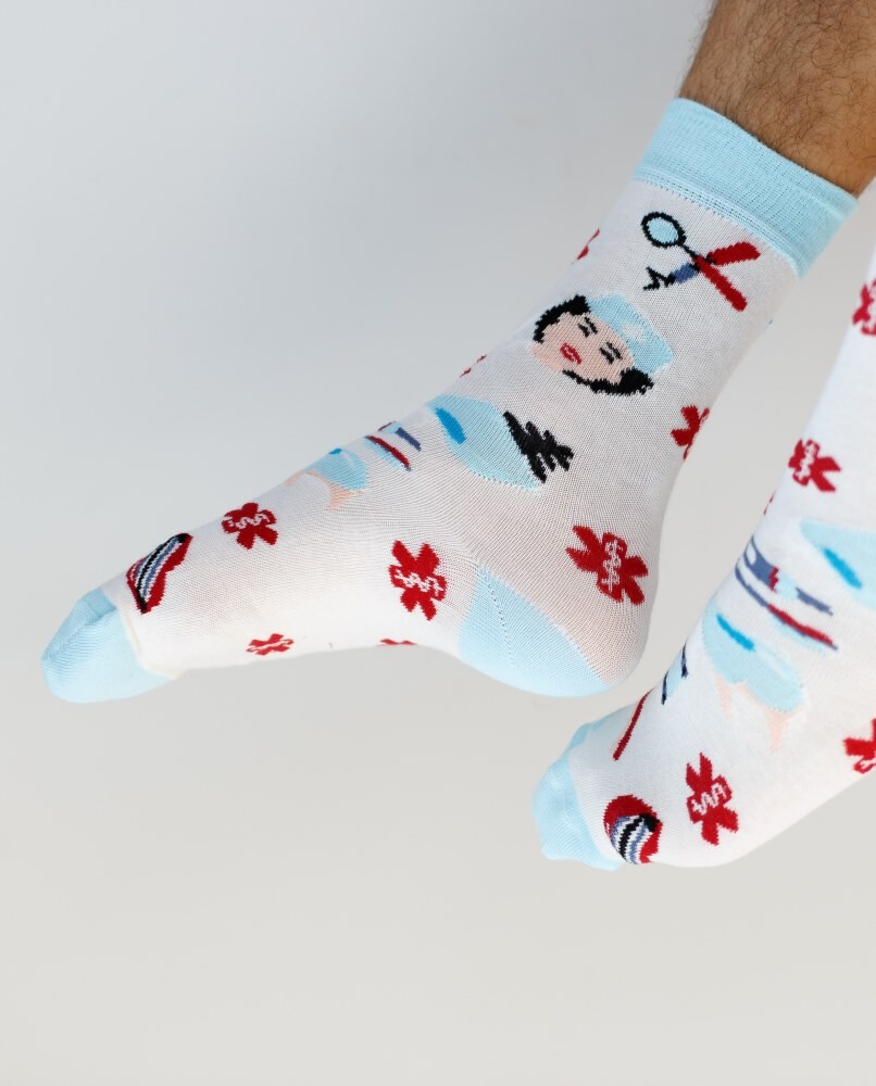 Medical socks with Caduceus print 143-370-836 (6613880) фото 2