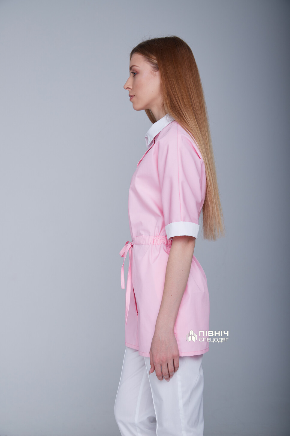 Women's medical blouse "Daria" pink (3399106) фото 10
