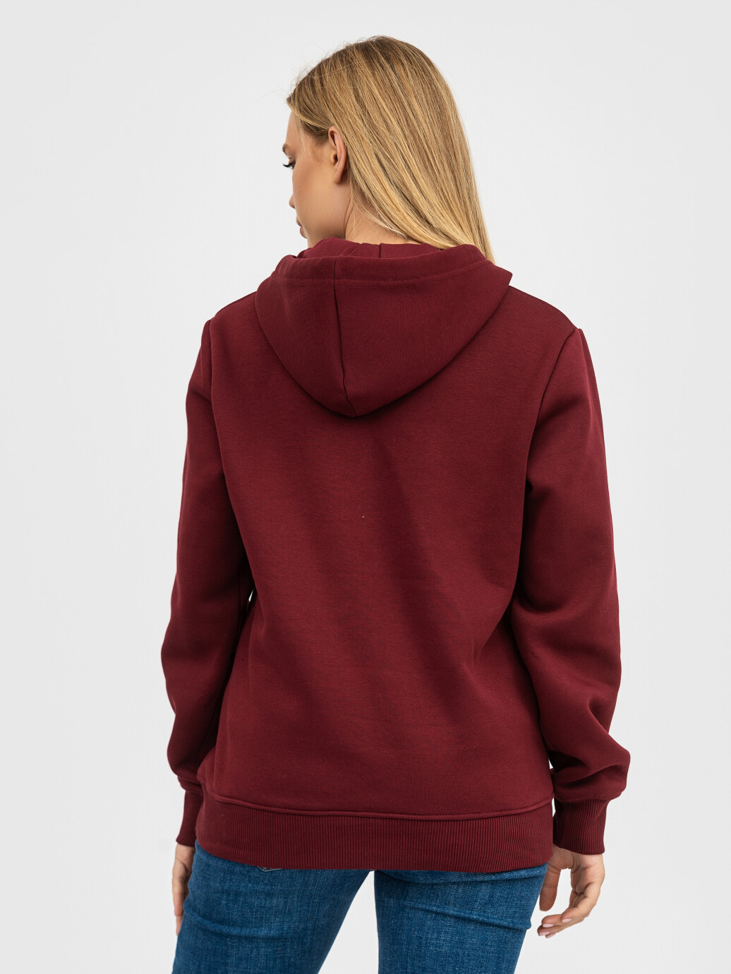 Худи UNISEX с начесом U-0401 бургунди (5110253) фото 9