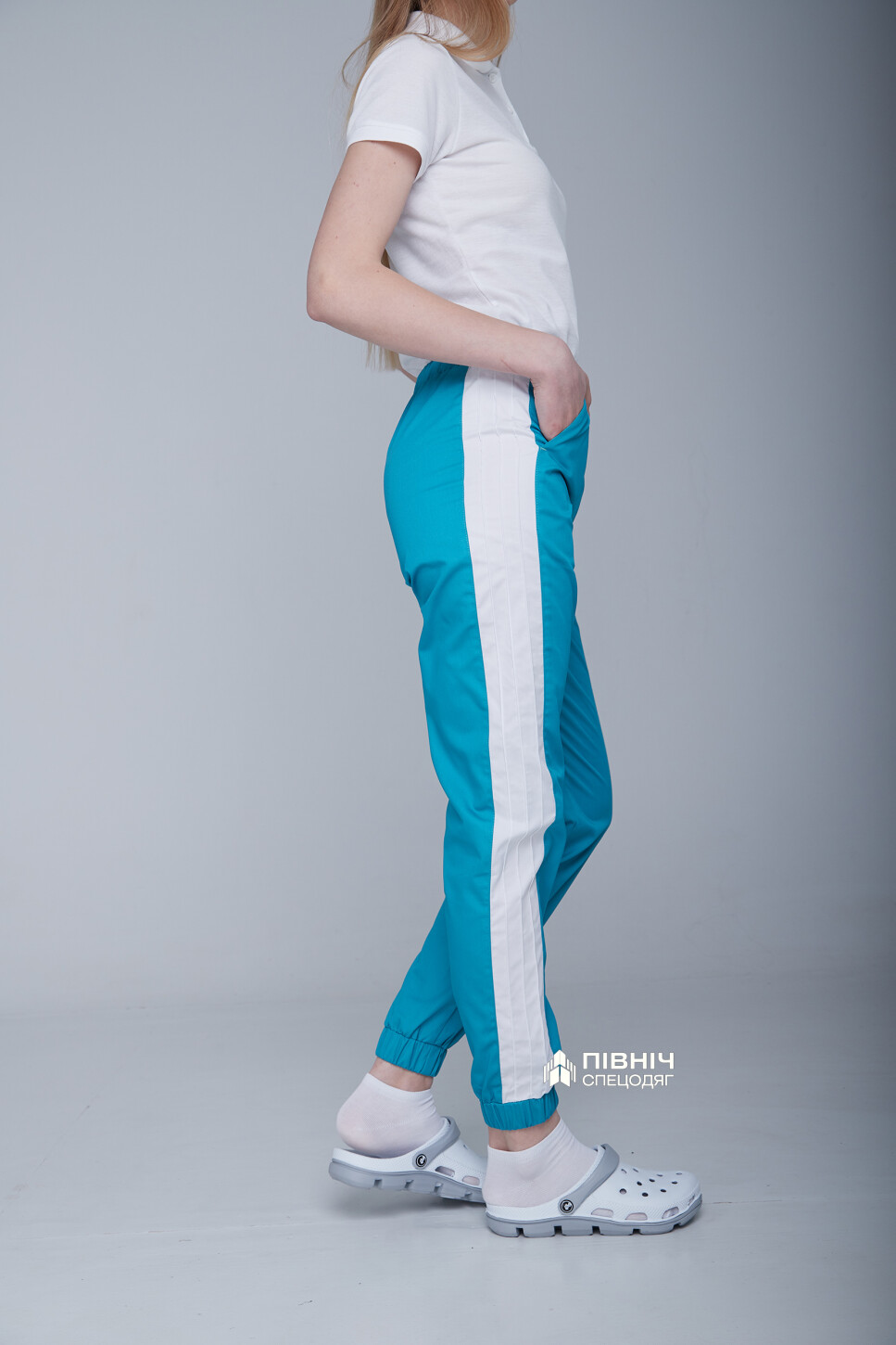 Women's medical trousers "Vanessa" turquoise (3399109) фото 12