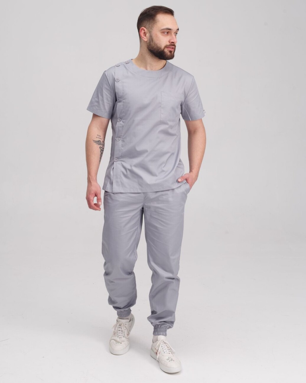 Медицинский костюм мужской Техас серый 136-328-677 (6613710) фото 1