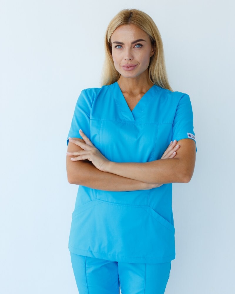 Medical shirt women's Topaz cobalt 164-439-705 (6613523) фото 1