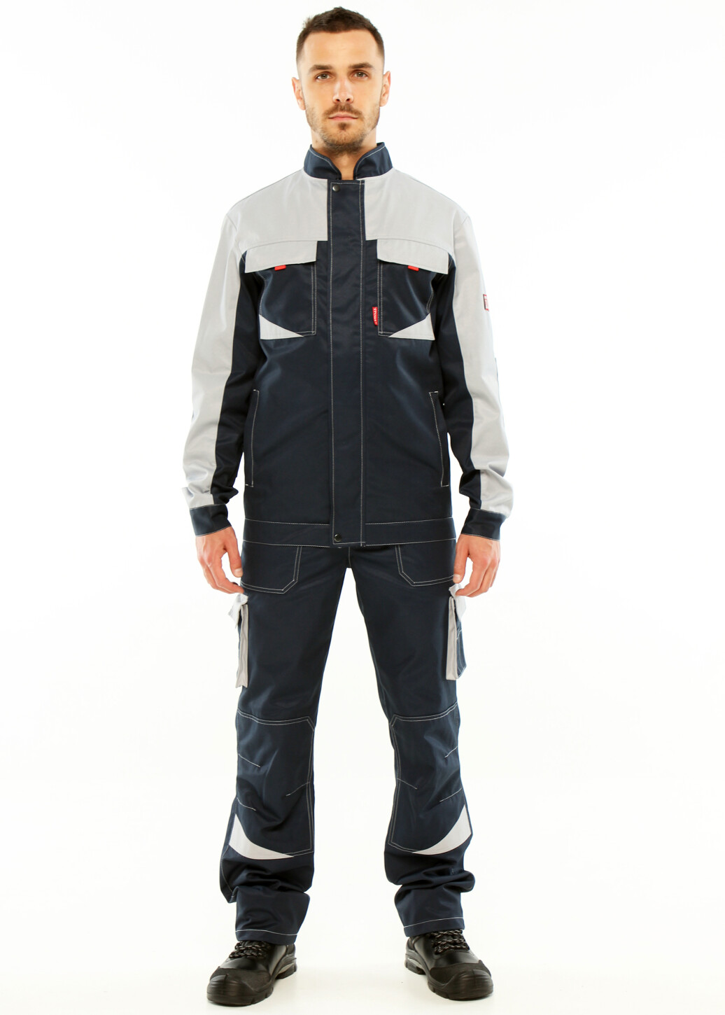 Suit worker "ULTRA" blue - semi-overalls with a jacket (1236) фото 3