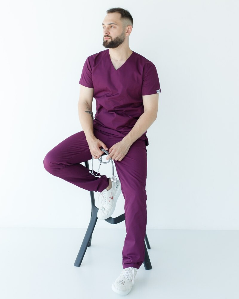 Medical suit for men Milan purple 134-335-708 (6613717) фото 2