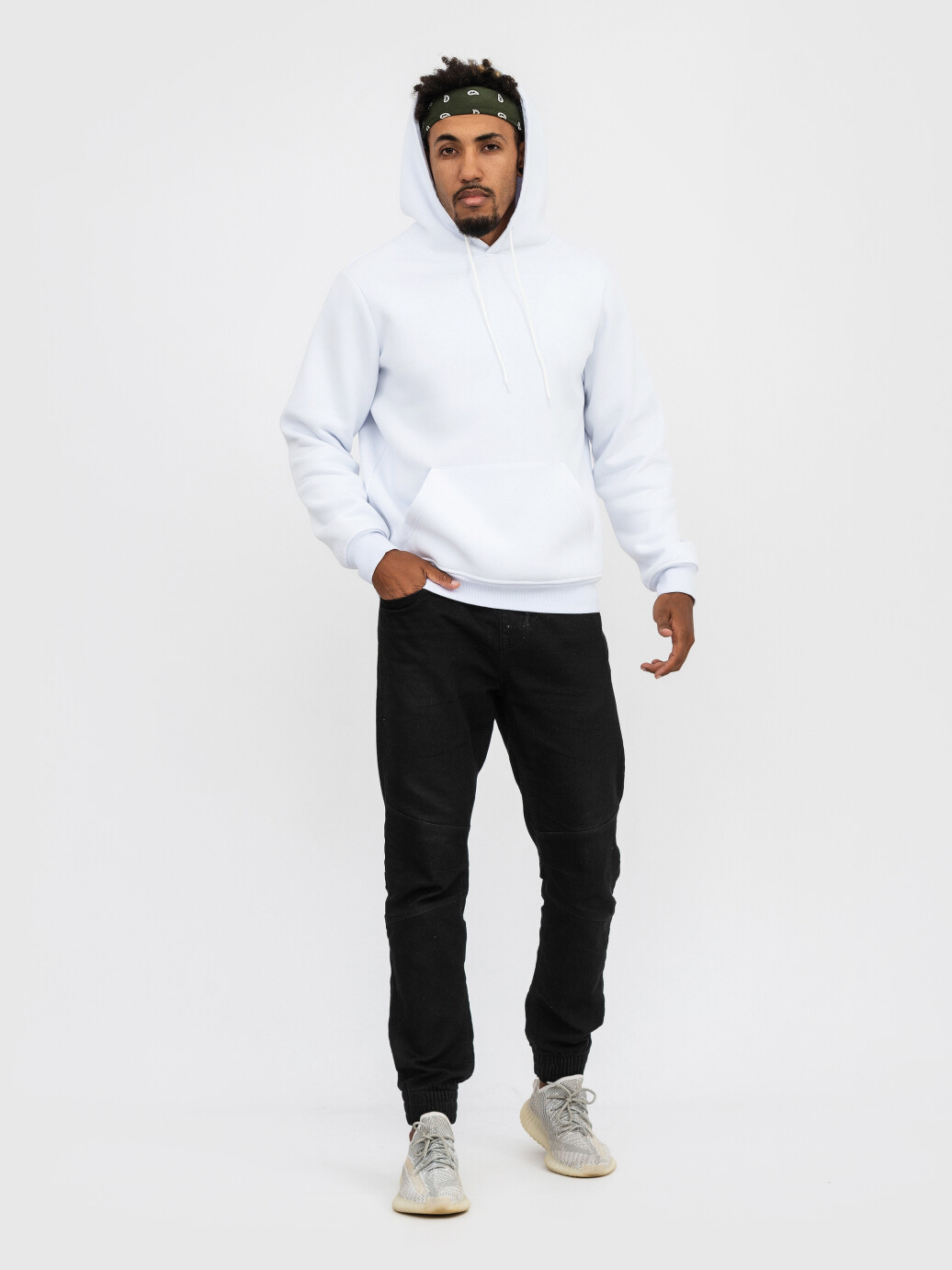 Худи UNISEX с начесом U-0401 белый (5110280) фото 5