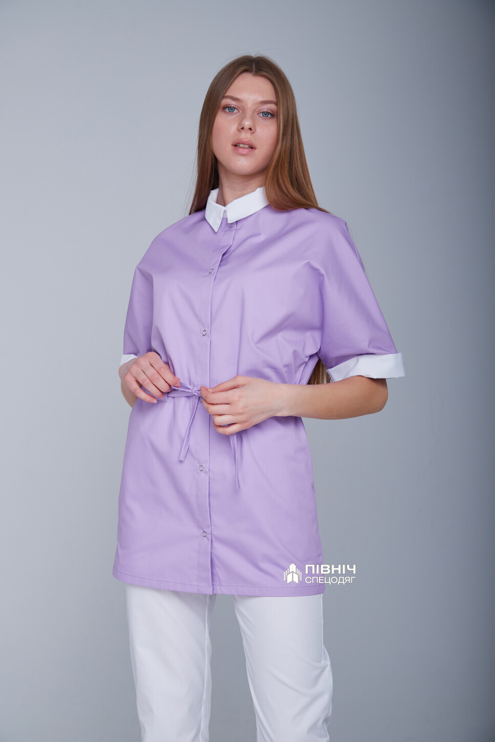 Women's medical blouse "Daria" lilac (3399105) фото 14