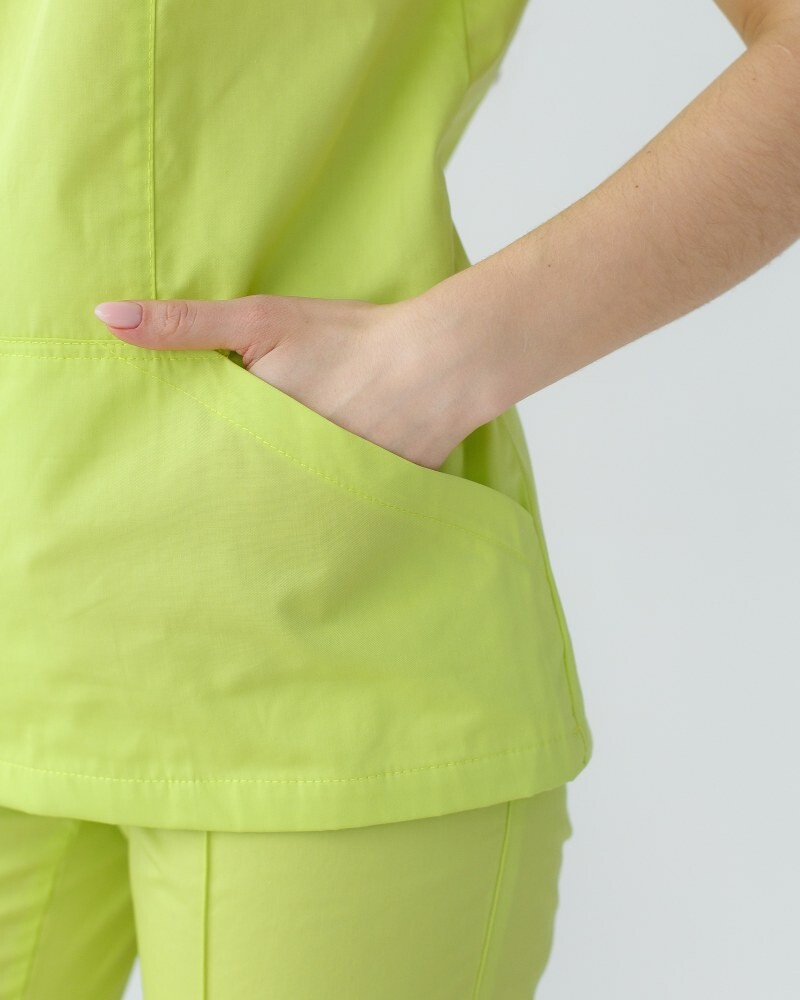 Medical shirt women's Topaz lime 164-330-705 (6613500) фото 4