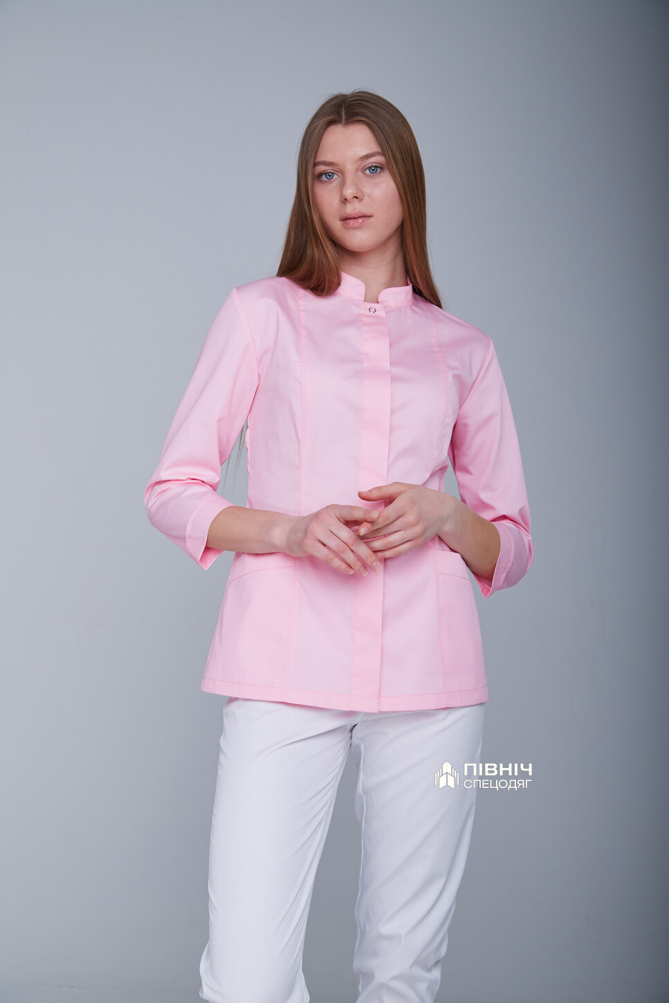 Блуза медицинская женская "ИРИНА" розовая (3399141) фото 11