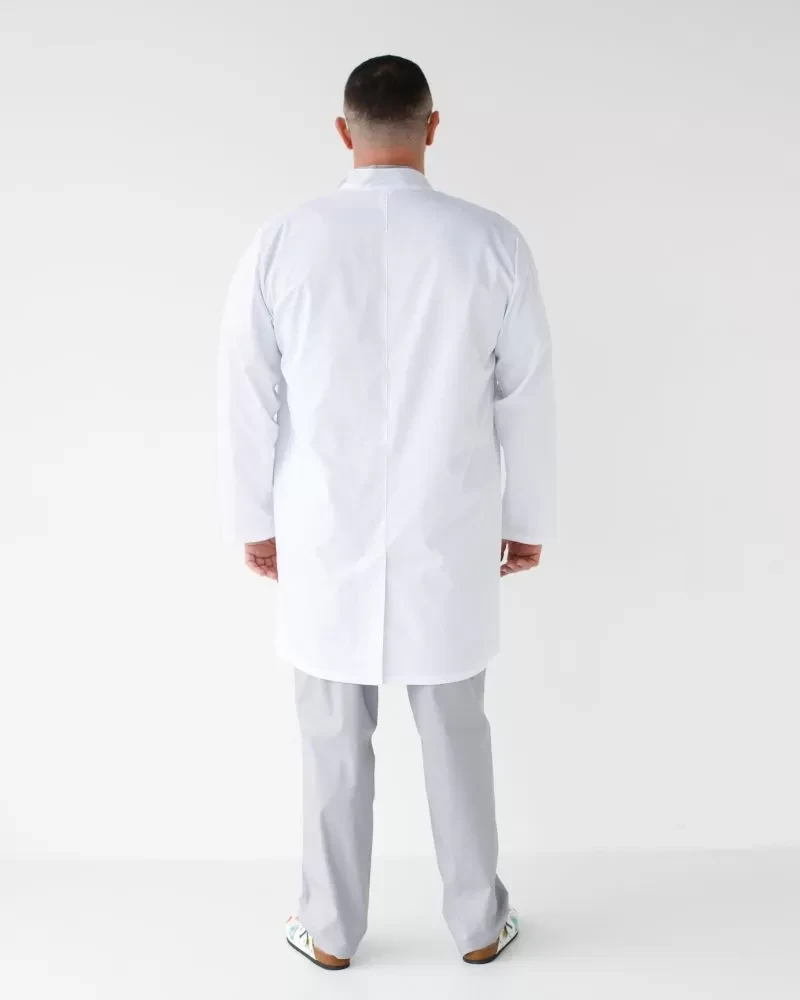 Medical coat for men Amsterdam white-gray 154-366-679 / 154-366-755 (6613822) фото 6