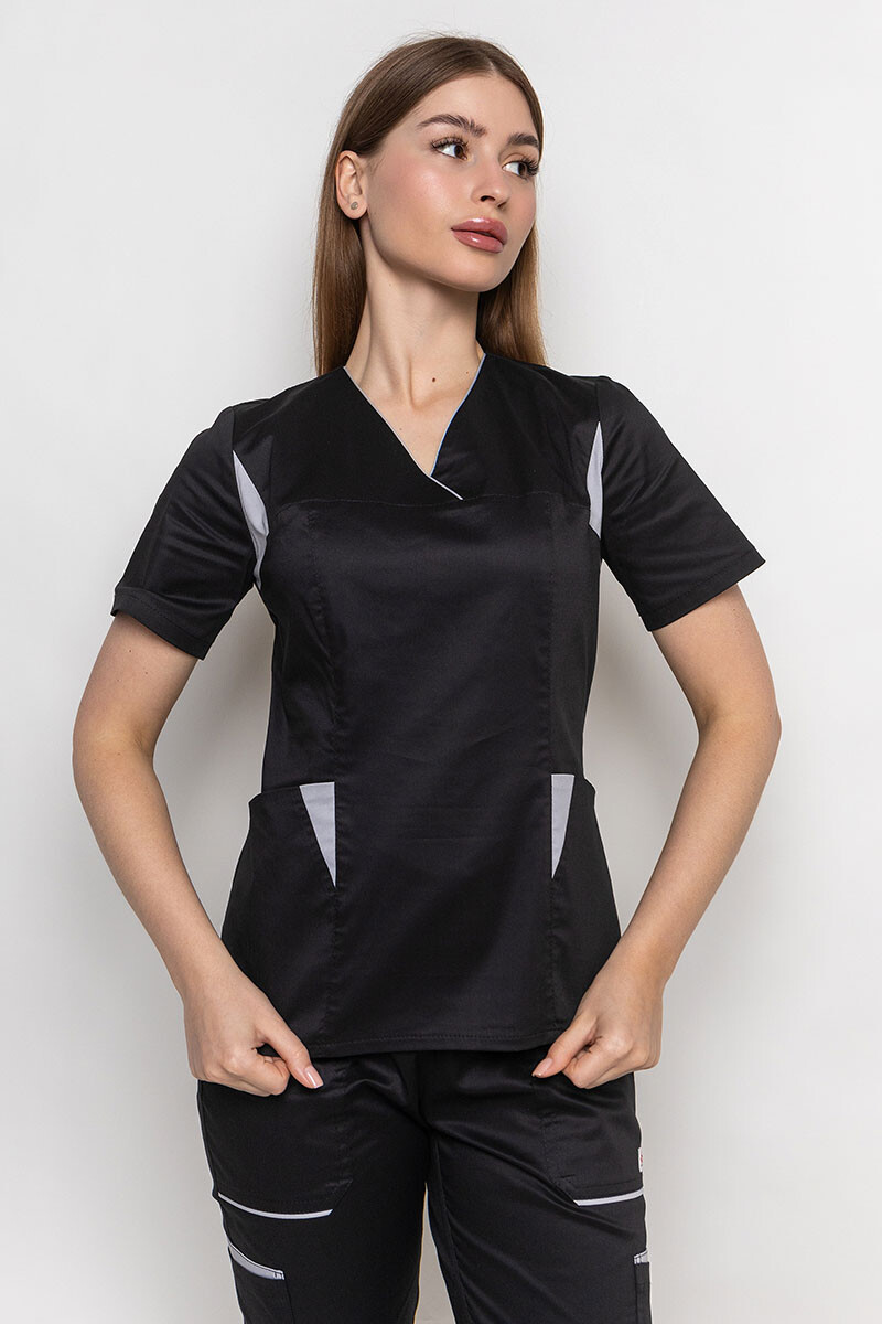 Medical suit black Emelie-stretch women's (5436913) фото 3