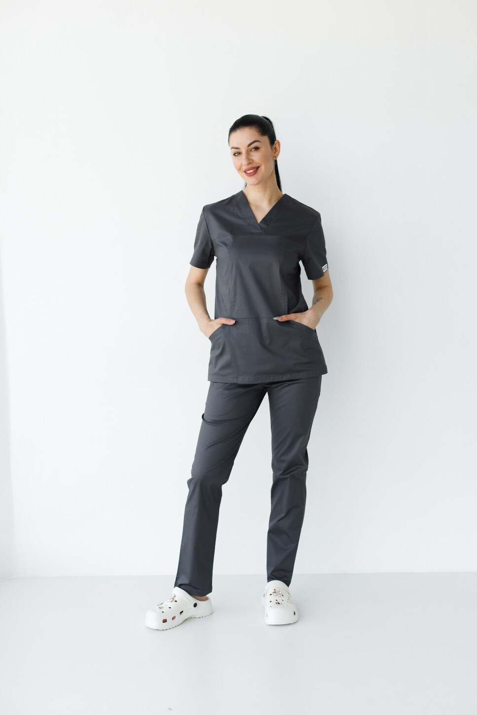 Women's medical suit Topaz dark blue Elite Stretch 488-406-705 / 492-406-705(6624458) фото 1